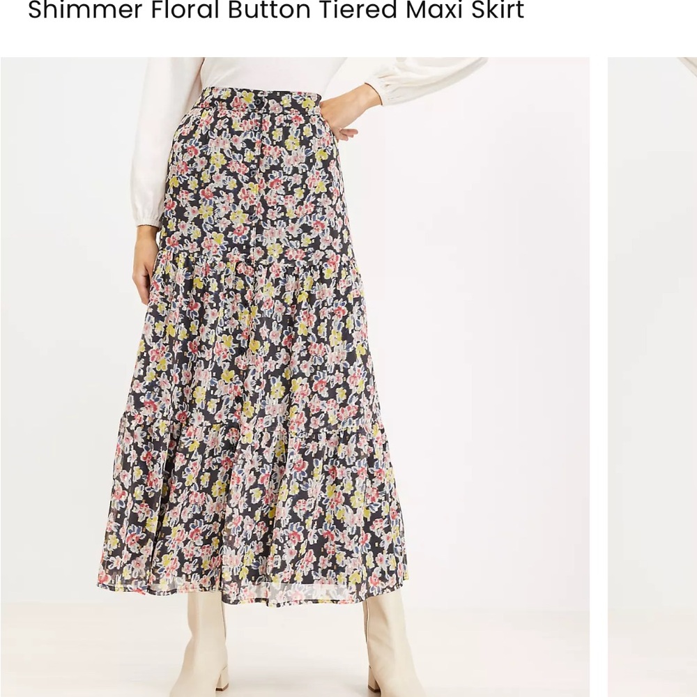Long floral skirt